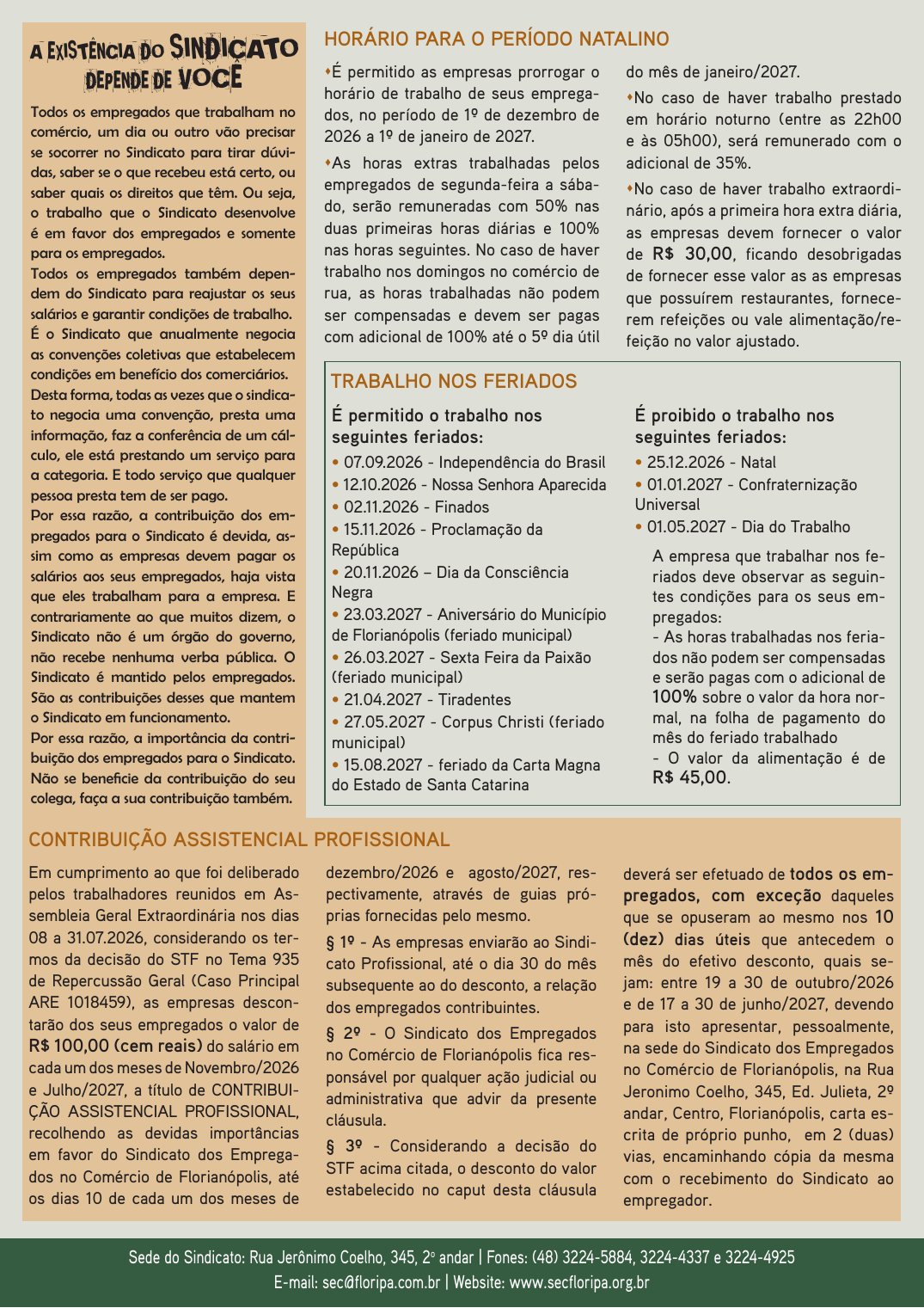 Página 2 do informativo A Ponte sobre lojas e óticas